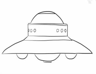 飞碟怎么画 神秘的外星人飞碟简笔画教程