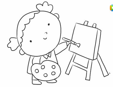 画画的小女孩简笔画视频 画画的小女孩简笔画怎么画