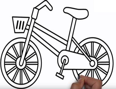 自行车简笔画教程  自行车简笔画怎么画