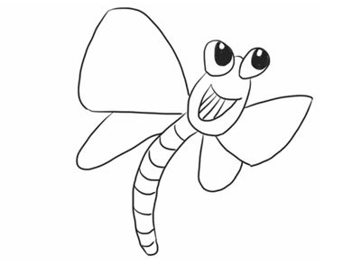 怎样画蜻蜓简笔画  蜻蜓简笔画教程图解