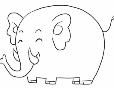 大象简笔画教程 大象简笔画图解步骤