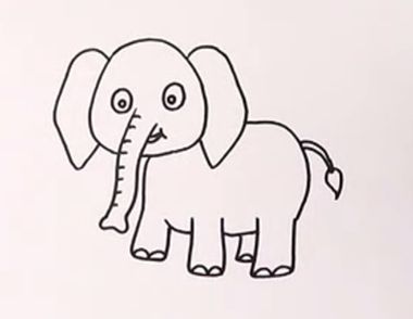 大象简笔画怎么画 大象简笔画教程