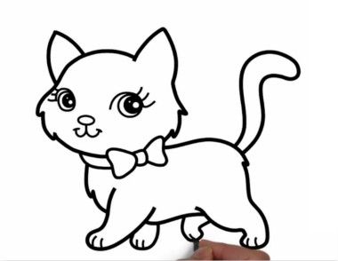 可爱的猫咪简笔画教程 猫咪怎么画