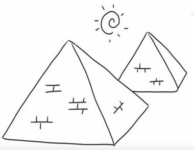 金字塔怎么画 神秘的金字塔简笔画教程