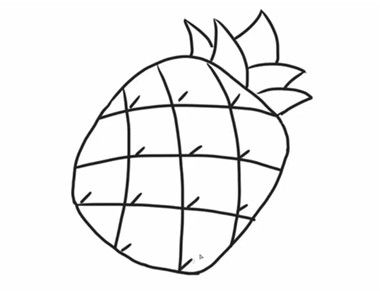 菠萝的简笔画教程 怎么画一个菠萝
