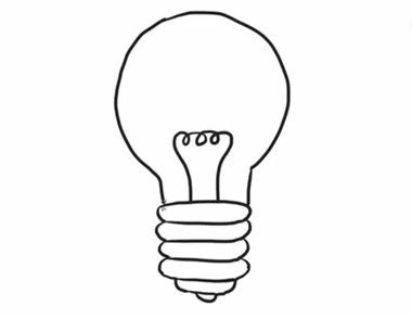 灯泡的简笔画教程 怎么画一个灯泡