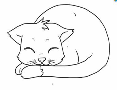 睡觉的猫简笔画视频教学 睡觉的猫简笔画怎么画