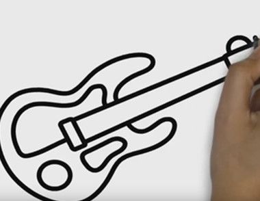 吉他的简笔画视频教程 怎么画吉他的简笔画