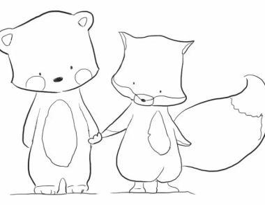 小熊与狐狸简笔画教程 小熊与狐狸简笔画怎么画