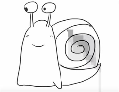 蜗牛简笔画教程 可爱的蜗牛怎么画