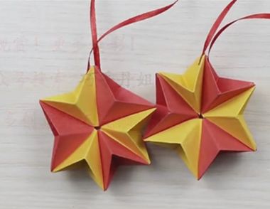 六角星挂饰折纸视频教程 怎么折纸六角星挂饰