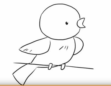 小鸟怎么画 漂亮的小黄鹂简笔画教程