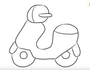 摩托车怎么画 拉风的摩托车简笔画教程