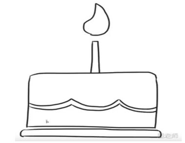 生日蛋糕简笔画教程 生日蛋糕简笔画如何画