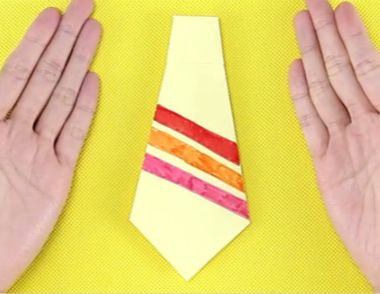 领带折纸的视频教程 怎么制作领带的折纸