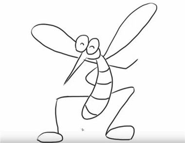 蚊子怎么画 可恶的蚊子简笔画教程