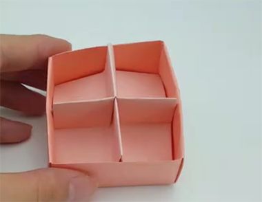 彩色折纸收纳盒教学方法   折纸收纳盒教学步骤