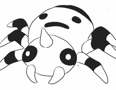 可怕的蜘蛛简笔画教程 怎么画一只蜘蛛