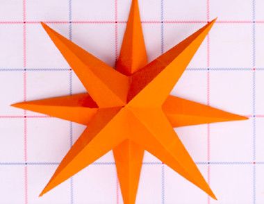 立体四角星折纸图解教程 立体四角星怎么折