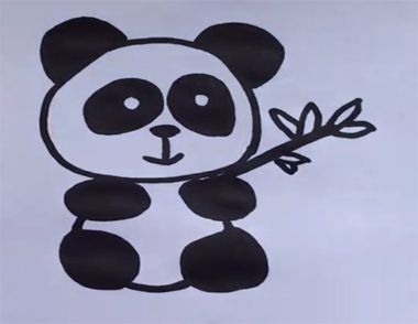 小熊猫简笔画怎么画  教小朋友如何画出可爱的小熊猫