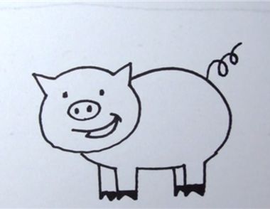 怎样画小猪简笔画 小猪简笔画教程