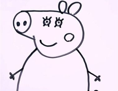 如何画小猪佩奇中猪妈妈的简笔画 猪妈妈的简笔画图解教程