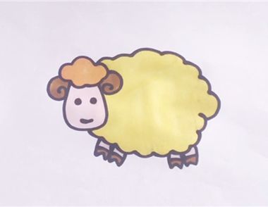 怎样画小羊 小羊简笔画解析步骤
