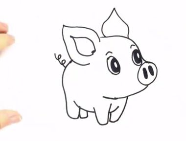可爱的小猪简笔画怎么画 小猪简笔画图解