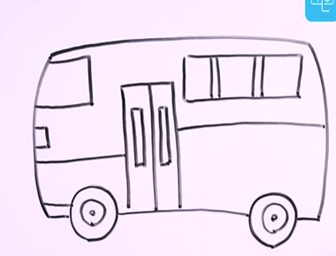 卡通公交车简笔画怎么画 卡通公交车简笔画画法