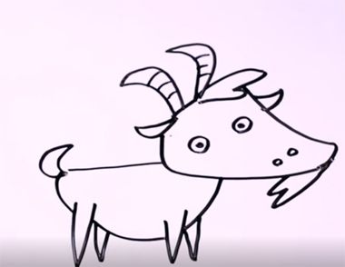怎么画一个高大的山羊 山羊简笔画怎么画