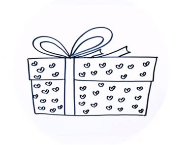 爱心礼物盒怎么画 爱心礼物盒的图解步骤