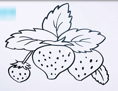 奶油草莓怎么画 奶油草莓简笔画教学