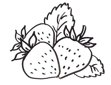 怎么画草莓 简单的草莓简笔画教程
