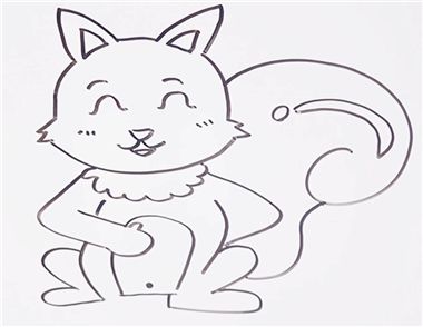 怎么画狐狸 快乐的小狐狸简笔画