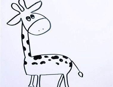 怎么画长颈鹿 一分钟教你画南非长颈鹿