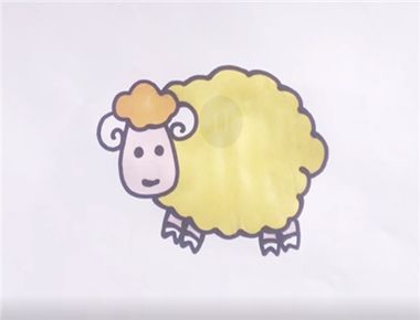 小羊怎么画 儿童学画羊简笔画步骤