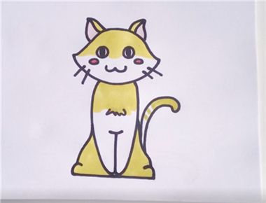 小猫怎么画 儿童学画小猫简笔画画法