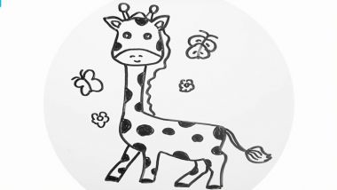 长颈鹿简笔画教学 长颈鹿简笔画要怎么画