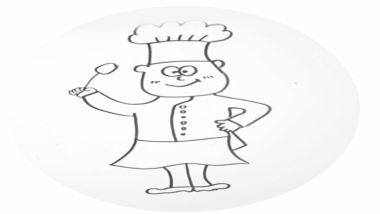 厨师简笔画画法