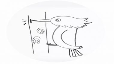 啄木鸟简笔画