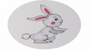 儿童画十二生肖兔