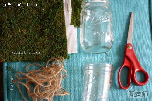 玻璃瓶制作苔藓花瓶