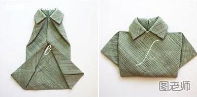 餐巾花衬衫的折叠方法