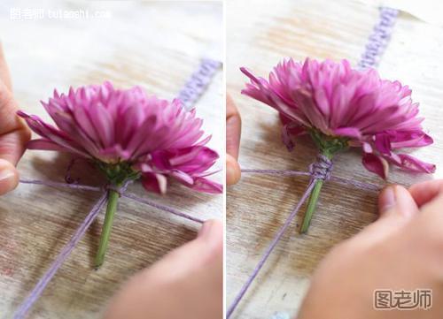 菊花手链的编织方法