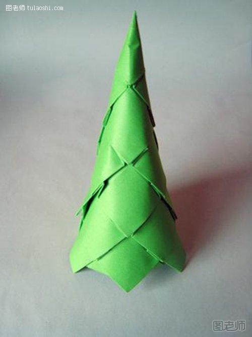 折纸圣诞树手工DIY图解14