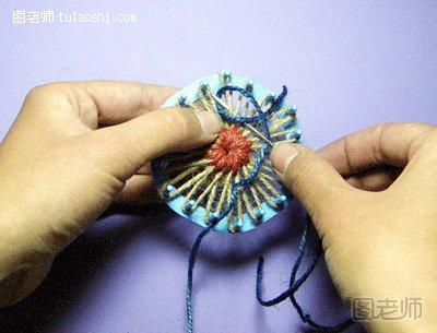 圆形麻绳杯垫的手工编织方法4