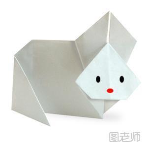 小白兔,动物折纸,折纸