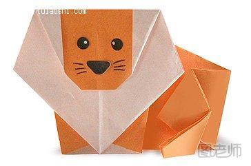狮子,折纸,动物折纸
