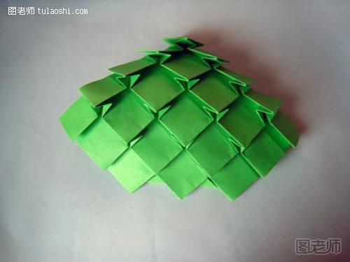 折纸圣诞树手工DIY图解12
