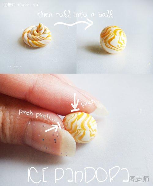 软陶搓成鸡蛋的形状1